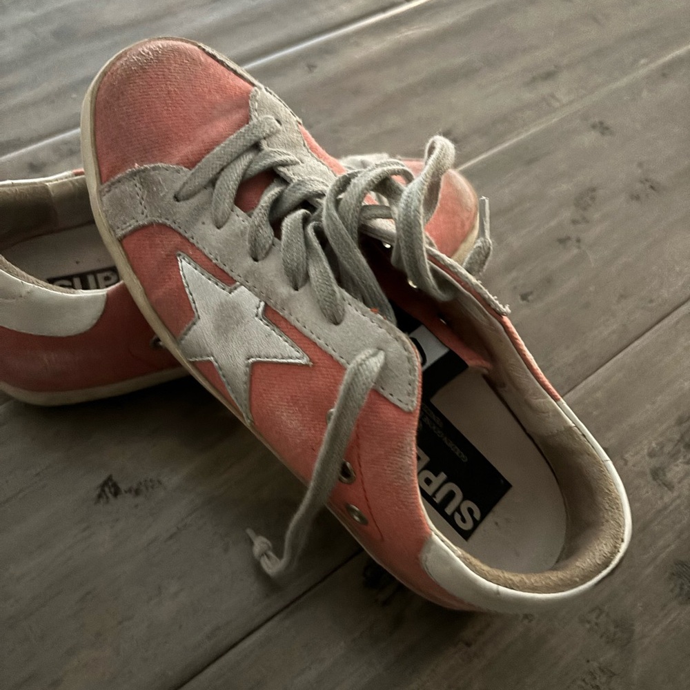 Golden Goose Pink Sneakers with silver Star Detail